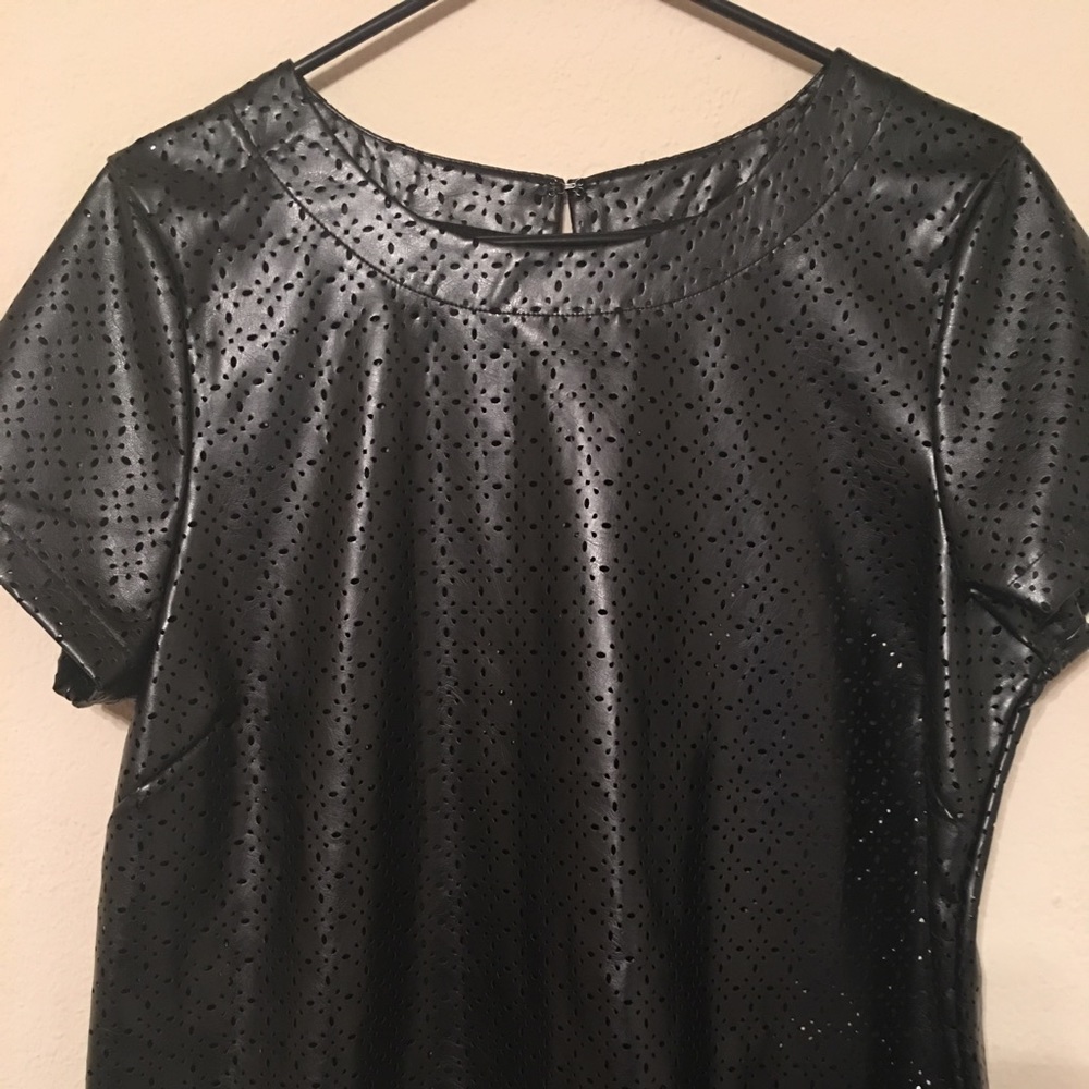 Banana Republic Faux Leather Blouse